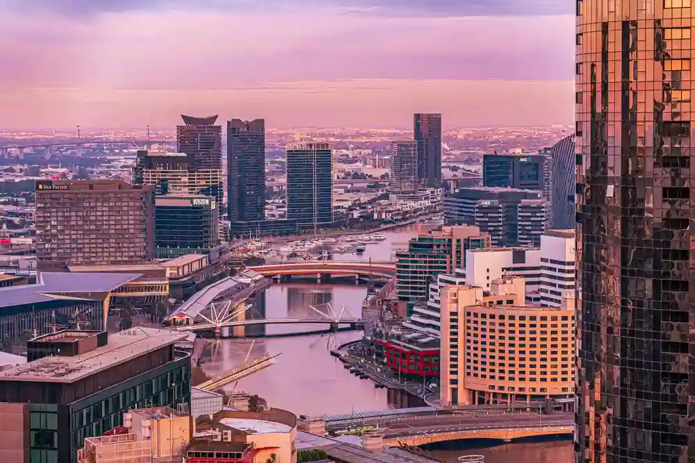 Melbourne Southbank Skyline at Twilight